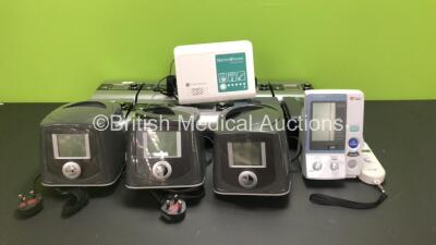 Mixed Lot Including 1 x Omron IntelliSense HEM-907 Digital Blood Pressure Monitor, 1 x Carefusion BabyCO Carbon Monoxide Monitor, 1 x St. Jude Medical Merlin@Home Transmitter, 3 x Fisher and Paykel Icon+ Novo CPAPs, 2 x Respironics System One Humidifiers 