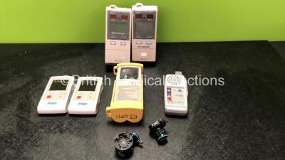 Mixed Lot Including 1 x Nellcor N-20 Handheld Pulse Oximeter (Powers Up) 2 x Nellcor NPB-70 Microstream Capnographs (1 Powers Up1 No Power with Cracked Casing-See Photo) 2 x Drager Infinity M300 ECG Monitors (Both Untested Due to Possible Flat Batteries) 