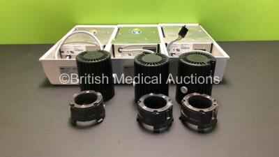 Job Lot Including 3 x Haag-Streit PS-A Power Supplies and 3 x Haag-Streit Slit Lamp Bulb Covers