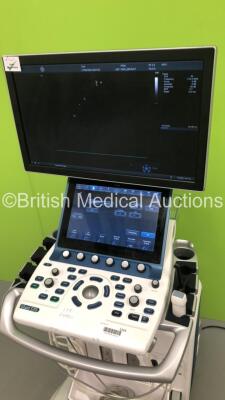 GE Vivid S70N (95640026140) Flatscreen Ultrasound Scanner Ref V202CH Application SW Version 202 Revision 46.0 System SW Version 202.20.5 with 2 x Transducers/Probes (1 x M5Sc-D * Mfd May 2020 * and 1 x P2D TE Probe) and 3-Lead ECG Lead (Powers Up-See Phot - 7