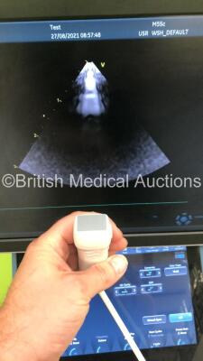 GE Vivid S70N (95640026140) Flatscreen Ultrasound Scanner Ref V202CH Application SW Version 202 Revision 46.0 System SW Version 202.20.5 with 2 x Transducers/Probes (1 x M5Sc-D * Mfd May 2020 * and 1 x P2D TE Probe) and 3-Lead ECG Lead (Powers Up-See Phot - 8