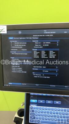GE Vivid S70N (95640026140) Flatscreen Ultrasound Scanner Ref V202CH Application SW Version 202 Revision 46.0 System SW Version 202.20.5 with 2 x Transducers/Probes (1 x M5Sc-D * Mfd May 2020 * and 1 x P2D TE Probe) and 3-Lead ECG Lead (Powers Up-See Phot - 14