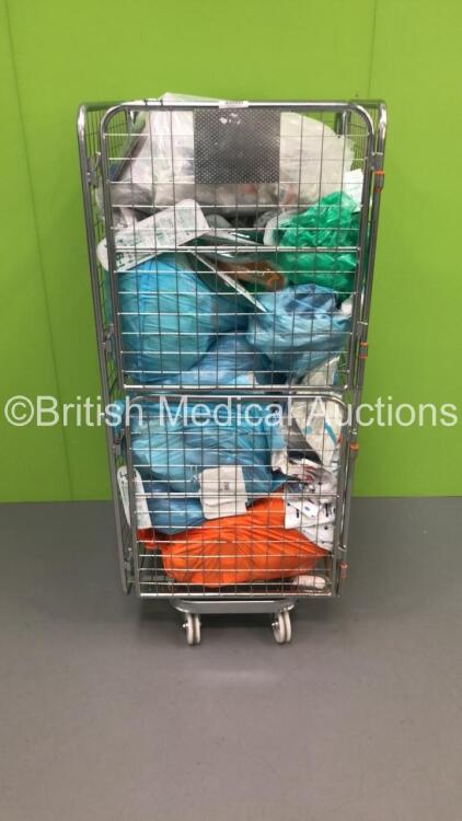 Mixed Cage of Consumables Including Bottleshower Emergency Shower Attachments,Intersurgical I-GEL Supraglottic Airways and Nitrile Examination Gloves (Cage Not Included)