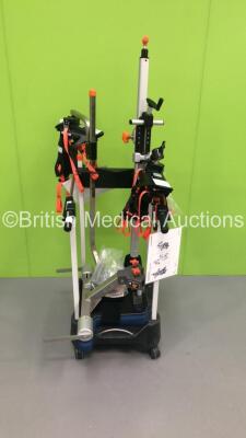 Smith & Nephew Hip Positioning System Including 2 x Active Heel Traction Boots on Storage/Transfer Cart