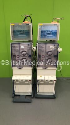 2 x Fresenius Medical Care 5008 CorDiax Dialysis Machines Software Version 4.50 - Running Hours 40039 / 43684 (Both Power Up) * Equip No 9170098 / 9170099 *