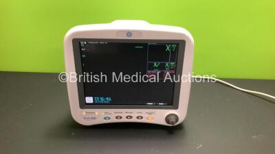 GE Dash 4000 Patient Monitor with BP1, BP2, SPO2, Temp/CO, CO2, NBP, ECG and Printer Options and 2 x Batteries (Powers Up) *S/N - N/A*