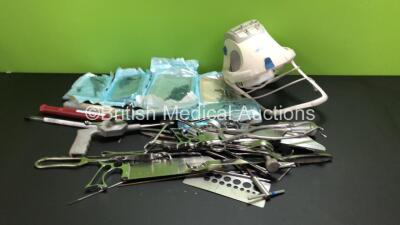 Job Lot Including 1 x Stryker T4 Personal Protection System Helmet and Various Surgical Instruments