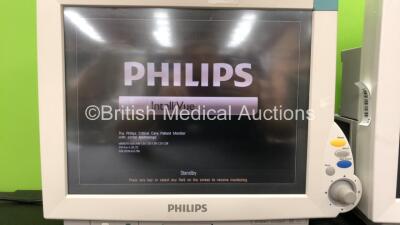 2 x Philips IntelliVue M8007A MP70 Touch Screen Patient Monitors Software Revision L.01.22, L.01.22 (Both Power Up) *Mfd 08-2010, 08-2010* - 2