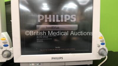 2 x Philips IntelliVue M8007A MP70 Touch Screen Patient Monitors Software Revision L.01.22, L.01.22 (Both Power Up) *Mfd 08-2010, 08-2010* - 3