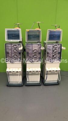 3 x Fresenius Medical Care 5008 CorDiax Dialysis Machines Software Version 4.50 - Running Hours 38049 / 43968 / 16322 (All Power Up) * Equip No 9170111 / 9170102 / N/A *