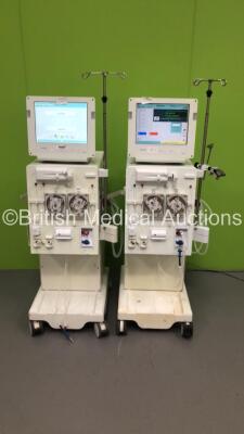 2 x B-Braun Dialog+ Dialysis Machines Software Version 8.28 - Running Hours 49393 / 44821 (Both Power Up)