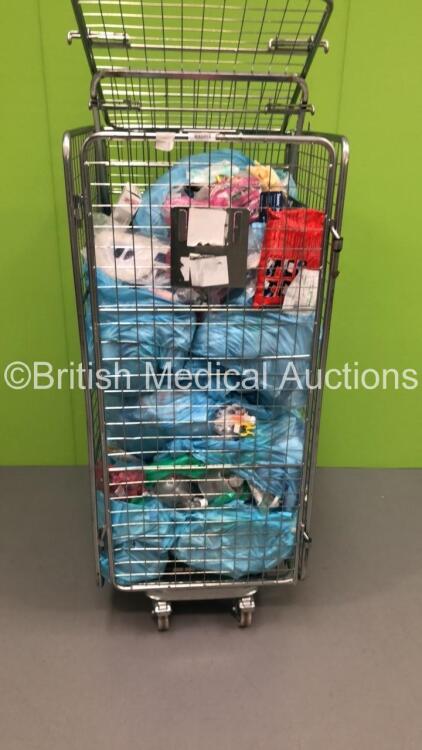 Mixed Cage of Consumables Including Intersurgical Paediatric Oxygen Masks,Intersurgical Catheter Mounts and Nitrile Examination Gloves (Cage Not Included)