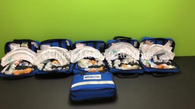 6 x SP Services Intubation Bags all with Various Intubation Equipment (See Photos for Details)