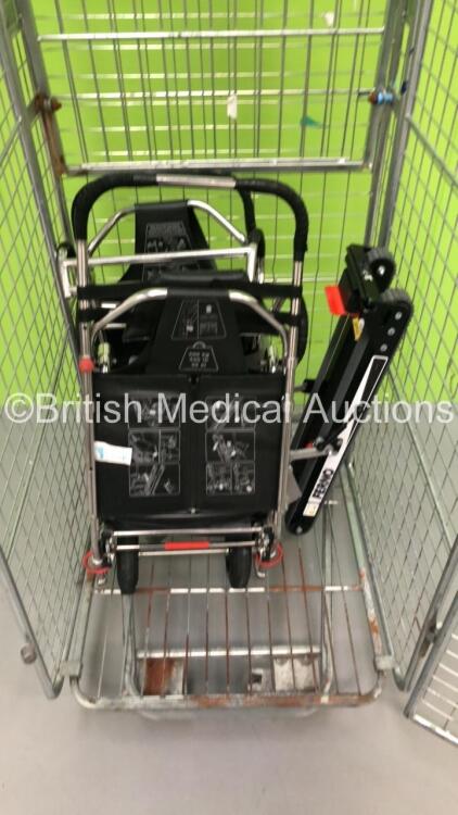 2 x Ferno Evacuation Chairs with 1 x Ferno Compact 2 Track Attachment (Cage Not Included)