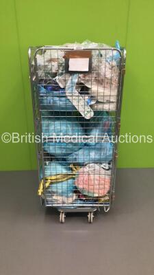 Mixed Cage of Consumables Including Safety Glasses, Intersurgical One Piece Guedel Airways and Intersurgical Supraglottic Airways (Cage Not Included)