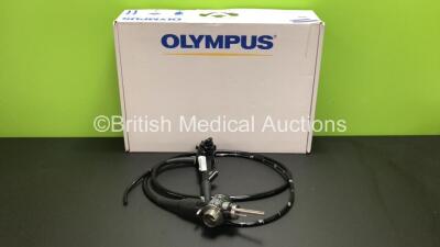 Olympus GIF-XQ240 Video Gastroscope in Case - Engineer's Report : Optical System - No Fault Found, Angulation - No Fault Found, Insertion Tube - Kinks and Indentations Present, Light Transmission - No Fault Found, Channels - No Fault Found, Leak Check - N