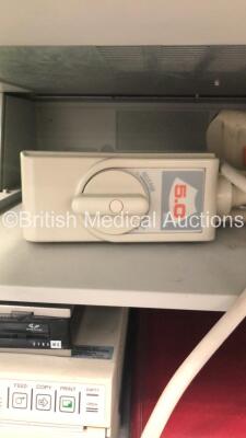 Aloka ProSound SSD-5000 SV Ultrasound Scanner with 4 x Transducers/Probes (1 x UST-5548,1 x UST-9126 / 1 x UST-9118 and 1 x UST-9115-5) and Sony Video Graphic Printer UP-895CE (Spares and Repairs-Does Not Boot) * SN M02907 * - 9
