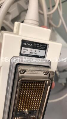 Aloka ProSound SSD-5000 SV Ultrasound Scanner with 4 x Transducers/Probes (1 x UST-5548,1 x UST-9126 / 1 x UST-9118 and 1 x UST-9115-5) and Sony Video Graphic Printer UP-895CE (Spares and Repairs-Does Not Boot) * SN M02907 * - 16