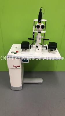 HGM/C.S.O SL950 Slit Lamp/Laser with 2 x 10x/21B and Leica 10473832 0.8x Lens on HGM Table * SN 0010089 *