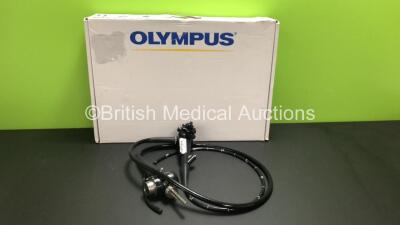 Olympus GIF-XQ240 Video Gastroscope in Case - Engineer's Report : Optical System - No Fault Found, Angulation - No Fault Found, Insertion Tube - Kink at Body, Light Transmission - No Fault Found, Channels - No Fault Found, Leak Check - No Fault Found *223