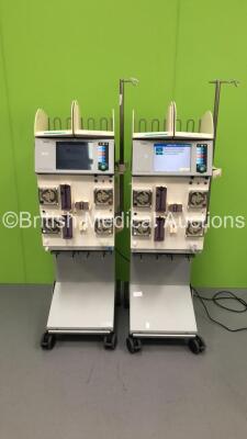 2 x Fresenius Multifiltrate Dialysis Machines Software Version 5.2 EN (Both Power Up)