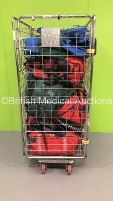 Large Cage of Mixed Ambulance Bags with Consumables (Cage Not Included)