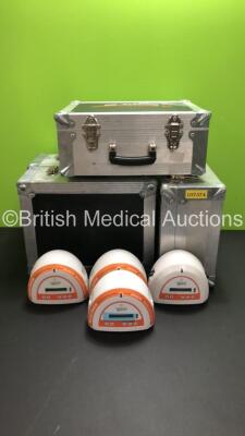 4 x Smith & Nephew Renasys Go Negative Pressure Wound Therapy Units with Power Supplies in Cases (All Power Up)