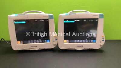 2 x Philips IntelliVue MP50 Patient Monitors *Mfd - 03/2008* (Both Power Up)