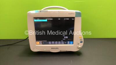 Philips IntelliVue MP50 Patient Monitor *Mfd - 03/2008* with Philips M3015B Multiparameter Module with Press, Temp and Microstream Options *Mfd - 03/2012* (Powers Up)