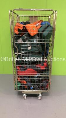 Large Cage of Mixed Ambulance Bags with Consumables (Cage Not Included)