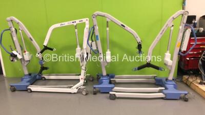 3 x Oxford Presence Electric Patient Hoists and 1 x Oxford Major 190 Electric Patient Hoist with Controller (2 x Unable to Test Due to No Batteries,1 x Unable To Test Due to No Controller,1 x Flat Battery)