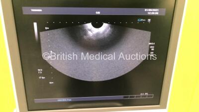 Toshiba Xario XG Flatscreen Ultrasound Scanner Model SSA-680A with 4 x Transducers/Probes (1 x PVT-674BT * Mfd 2007 *,1 x PVT-375BT,1 x PVT-661VT and 1 x 8CV2 * Mfd 2012 *),Sony Digital Graphic Printer UP-D897 and Sony Digital Color Printer UP-D23MD (Powe - 25