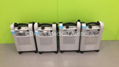 3 x Nidek Medical Nuvo Lite 3 Mark 5 Oxygen Concentrators and 1 x Nidek Medical Nuvo Lite Mark 5 Oxygen Concentrator (All Power Up)