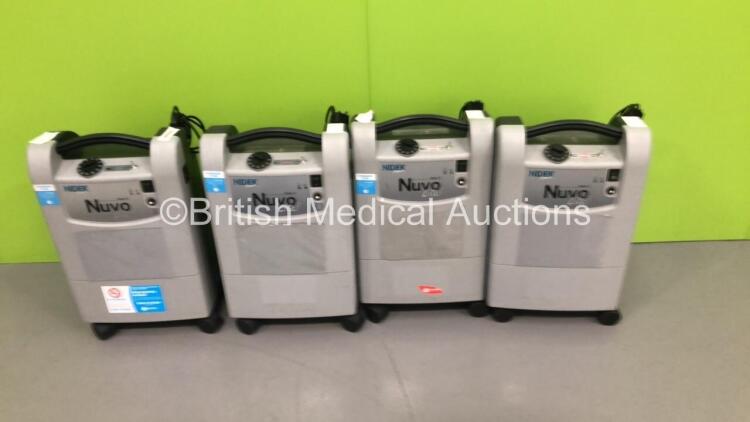 3 x Nidek Medical Nuvo Lite 3 Mark 5 Oxygen Concentrators and 1 x Nidek Medical Nuvo Lite Mark 5 Oxygen Concentrator (All Power Up)