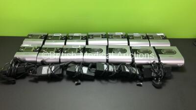 8 x ResMed S9 Escape CPAP Units with 8 x AC Power Supplies and 4 x H5i Humidifiers (All Power Up)