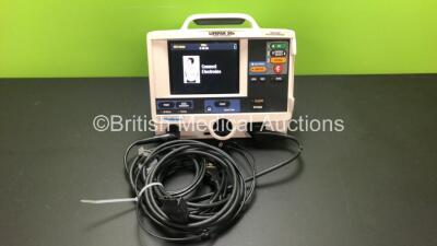 Medtronic Physio-Control Lifepak 20e Defibrillator / Monitor *Mfd - 2009* with ECG and Paddle Leads and Printer Options (Powers Up with Slightly Loose Face Casing)