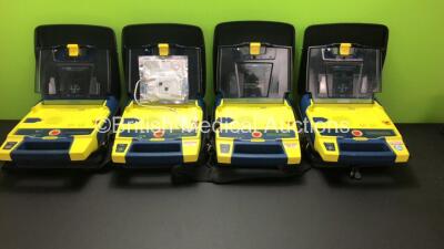 4 x Cardiac Science Powerheart AED G3 Automated External Defibrillators in Carry Cases (All Power Up with Stock Battery - Not Included) *4308153 - 4419626 - 4289350 - 4306583*