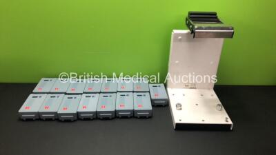 Job Lot Including 15 x Physio Control Li-ion Rechargeable Batteries Ref.21330-001176 (Untested) and 1 x MedTec Lifepak 15 Mounting Bracket