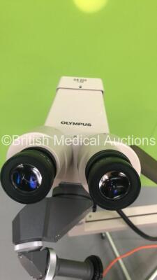Olympus OCS-3 Colposcope with 2 x GSWH20X-HR-2/12.5 Eyepieces and OB-300 f=300 Lens on Olympus OCS-AW4 Stand (Powers Up with Good Bulb - Damage to Light Source Cable) *S/N FS0105147* - 4