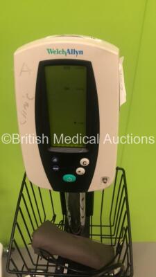 2 x Welch Allyn SPOT Vital Signs Monitor on Stands and 1 x Welch Allyn 420 Series Patient Monitor on Stand (All Power Up) - 4
