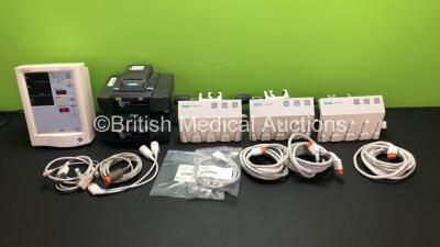 Job Lot Including 1 x Datascope Accutorr Plus Monitor, 3 x Siemens Hemomed Modules with 7 x Various Cables and 2 x Siemens Drager Infinity Docking Stations