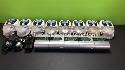 Job Lot Including 3 x ResMed S9 CPAP Units (2 x Escape, 1 x AutoSet) with 1 x H5i Humidifier and 3 x Power Supplies and 8 x ResMed S8 Escape II CPAP Units with 8 x H4i Humidifiers *23121310344 - 23121119563 - 23122187984*