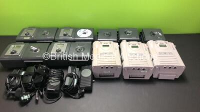 Job Lot Including 4 x Philips Respironics REMstar Pro C-Flex System 1 CPAP Units with 7 x System One Humidifiers and 3 x Power Supplies and Respironics Harmony BiPAP Units with 3 x Power Supplies *P16728690B7B - P21563372635F - P234895546D86 - P1700331FEC