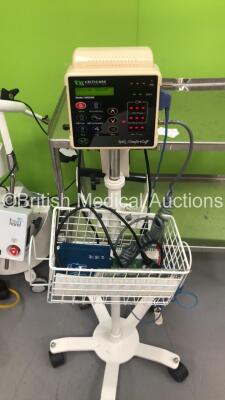Mixed Lot Including 1 x Stainless Steel Trolley,2 x VacSax Regulators on Stands with 4 x Suction Cups,1 x Free Hand Robotic Positioning Arm on Stand and 1 x CSI Comfort Cuff Patient Monitor on Stand with 1 x SpO2 Finger Sensor and 1 x BP Hose with Cuff (P - 3