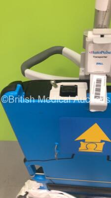 Zoll AutoPulse Resuscitation System Model 100 on Stand with 1 x Battery on Zoll Transporter Stand (Powers Up) * SN 23738 * * Mfd 2015 * - 4