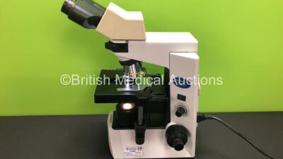 Olympus CX41 Microscope with 3 x Optics (1 x Zeiss ACHROPLAN 10x/0,25 - 1 x Olympus PlanC 40x/0,65 - 1 x Olympus PlanC 100x/1,25 Oil) (Powers Up) *3L04978* - 2