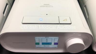 4 x Philips Respironics DreamStation with 2 x Humidifiers and 2 x Power Supplies (Both Power Up with 1 x Damaged Casing - See Photos) - 4