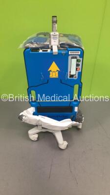 Zoll AutoPulse Resuscitation System Model 100 on Stand with 1 x Battery on Zoll Transporter Stand (Powers Up) * SN 23737 * * Mfd 2015 *