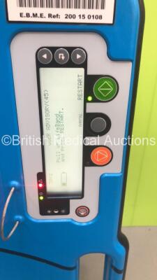 Zoll AutoPulse Resuscitation System Model 100 on Stand with 1 x Battery on Zoll Transporter Stand (Powers Up) * SN 23737 * * Mfd 2015 * - 2