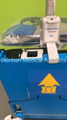 Zoll AutoPulse Resuscitation System Model 100 on Stand with 1 x Battery on Zoll Transporter Stand (Powers Up) * SN 23737 * * Mfd 2015 * - 3